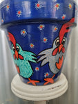 THE POT LADY HAND PAINTED POT CHICKEN DANCE