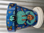 THE POT LADY HAND PAINTED POT LEAP SHEEP
