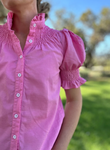 BLACK COLT LADIES SHIRT SHORT SLEEVE - PINK [SZ:10]