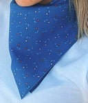 TREASURE CHEST CO SCARF - ROYAL BLUE FLORAL SCARF