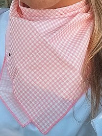 TREASURE CHEST CO SCARF - PINK GINGHAM SCARF
