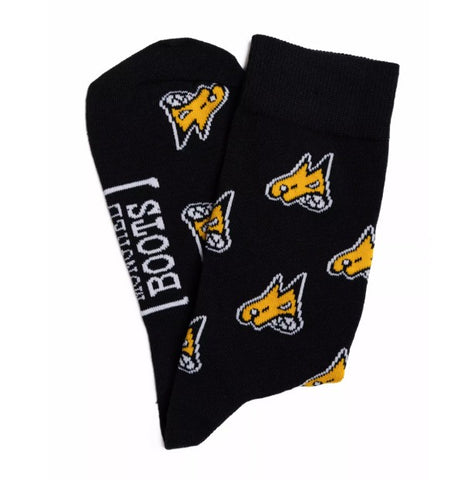 MONGREL SOCKS DRESS SOCKS - MONGREL LOGOS - SZ 6-10