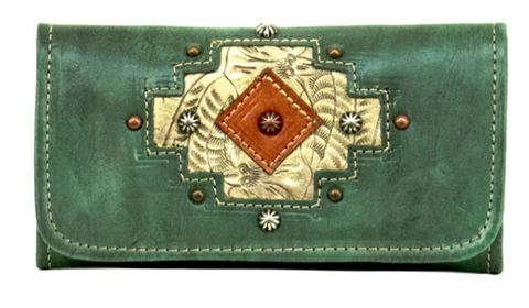 AMERICAN WEST NAVAJO SOUL LIGHT TURQUOISE WALLET