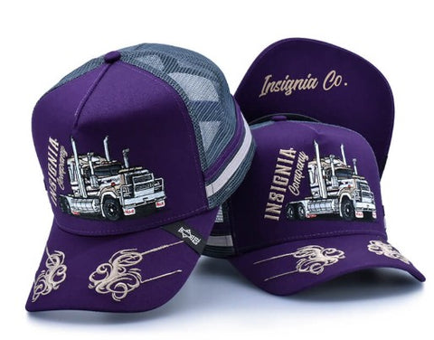 INSIGNIA TRUCKER HAT CAP - SUPERLINER - PURPLE