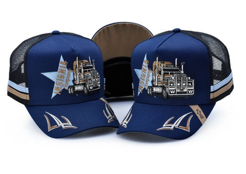 INSIGNIA TRUCKER HAT CAP - WESTERN LEGEND - NAVY