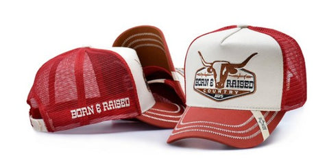 INSIGNIA TRUCKER HAT CAP - BORN & RAISED - OUTLAW