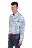 WRANGLER MENS L/S CHECK LOGO SHIRT - JACOB - X5S1111364 [SZ:L]