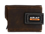 ARIAT WALLET - WORK - UTILITY MAGNETIC CLIP CARD EJECT BROWN - A3400402