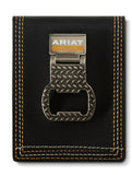ARIAT WALLET - WORK - BIFOLD BOTTLE OPENER MONEY CLIP BLACK - A3400801