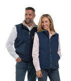 JUST COUNTRY ADULTS DIAMANTINA SHERPA VEST NAVY [SZ:L]