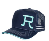 ROPER TRUCKER CAP BRANDED NAVY / TURQUOISE - RC2405