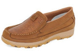 TWISTED X WOMENS MOCS CELLSTRETCH SLIP ON BROWN FLOWER - TCWXC0063 [SZ:7.5]