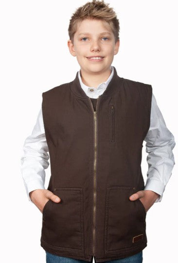 JC JNR DIAMANTINA VEST - CHOCOLATE - BWOV2103 [SZ:XS]