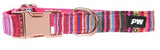 DOG COLLAR  - BOWIE DOG COLLAR - PURE WESTERN - P5W2955CLR - PINK [SZ:XS]