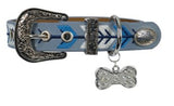 DOG COLLAR  - KAIRA DOG COLLAR - PURE WESTERN - P6W2965CLR - BLUE [SZ:XS]