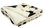 PURE WESTERN COW PRINT PATTERN SNUGGLE BLANKET