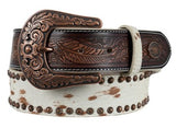 PURE WESTERN LADIES BELT - AYESHA - TAN / NATURAL HIDE- P6W2938BLT CS5 [SZ:XL]