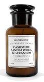 LANTERNCOVE CANDLES - DISPENSARY BOTTLE 6.5oz / 184g - CASHMERE SANDALWOOD & GERANIUM