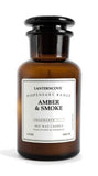 LANTERNCOVE CANDLES - DISPENSARY BOTTLE 6.5oz / 184g - AMBER & SMOKE
