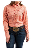 CINCH LADIES L/S SHIRT # MSW9201001 MARIAN - CORAL [SZ:XXL]