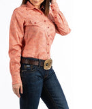 CINCH LADIES L/S SHIRT # MSW9201001 MARIAN - CORAL [SZ:XXL]