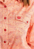 CINCH LADIES L/S SHIRT # MSW9201001 MARIAN - CORAL [SZ:XXL]