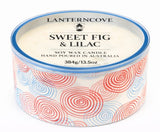 LANTERNCOVE CANDLES - BRIC-A-BRAC - CERAMIC DISH 384g - SWEET FIG & LILAC