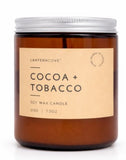 LANTERNCOVE CANDLES - GLO - GLASS JAR TIN LID 212g - COCOA & TOBACCO