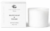 LANTERNCOVE CANDLES - HAMPTONS - WHITE BOXED 350g - OLIVE LEAF & THYME