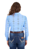 WRANGLER LADIES L/S SHIRT - FLEUR - CORNFLOWER - X6S2104600 CQ7 [SZ:18]