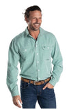 JUST COUNTRY MENS AUSTIN LONG SLEEVE FULL BUTTON PRINT WORKSHIRT - IVY MINI CHECK - MWLS2265 [SZ:M]