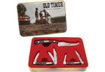 OLD TIMER KNIFE - GIFT SET 3 KNIVES - FARM SCENE TIN - P1188055
