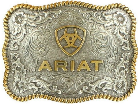 ARIAT ANTIQUE SILVER & GOLD BUCKLE 
