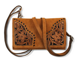 ARIAT - CROSSBODY CLUTCH BAG - SIERRA - A770019408 - ROUGHOUT TAN