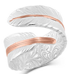 MONTANA RING ROSE GOLD FILAMENT FEATHER SIZE 7