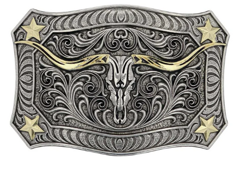 MONTANA ATTITUDE BUCKLE LONGHORN CREST A935