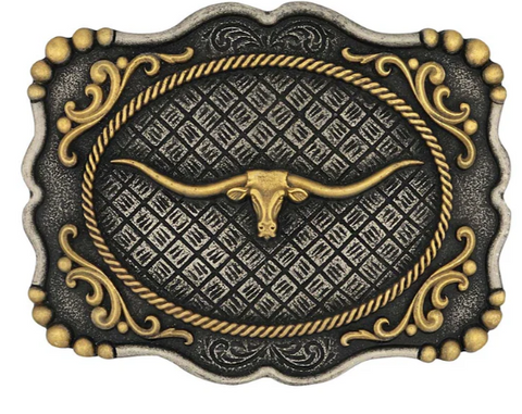 MONTANA ATTITUDE BUCKLE FRAMED LONGHORN A1003P 