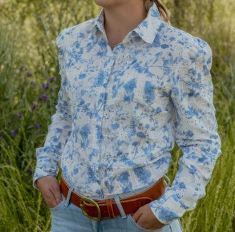 BLACK COLT LADIES SHIRT MAGGIE BLUE LACE [SZ:10]