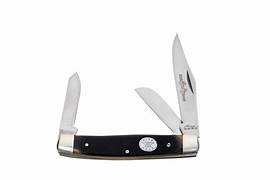 RITE EDGE POCKET KNIFE STOCKMAN 3 BLADE 4" BROWN TONES HANDLE 210568 