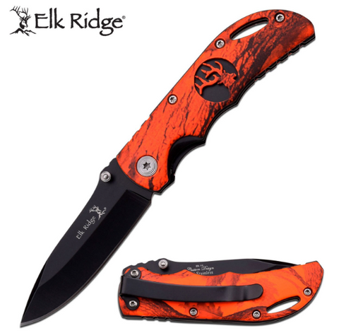 ELK RIDGE POCKET KNIFE 134 SERIES RED CAMO 