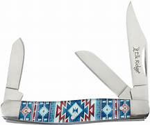 ELK RIDGE POCKET KNIFE STOCKMAN 3 BLADE APACHE BLUE ER42453BL 