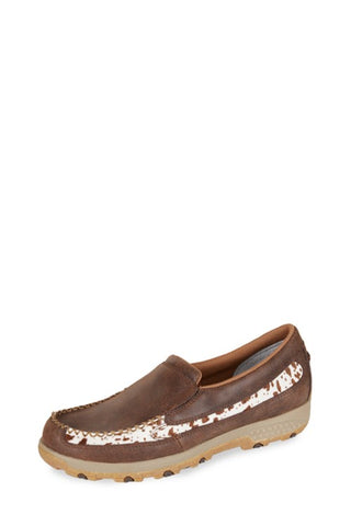 TWISTED X LADIES SLIP ON MOCS COW FUR [SZ:7]