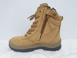MONGREL WHEAT SAFETY ZIP SIDE WORK BOOT # 251 050 [SZ:5] 