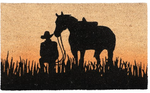 DOOR MAT - SUNDOWN COWBOY - GFT7476