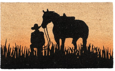 DOOR MAT - SUNDOWN COWBOY - GFT7476