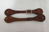 SPUR STRAPS LEATHER CHILDS BARB WIRE FORT WORTH 
