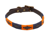 DOG COLLAR POLO - ORANGE NAVY 1 X 19" - PET3035
