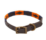 DOG COLLAR POLO - ORANGE NAVY 3/4 X 15" - PET3025