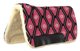 FORT WORTH CONTOURED SADDLE PAD - PINK / BLACK 30" X 30" - CLT7165-1 PK/BK