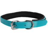 DOG COLLAR PVC - TWO TONE TURQUOISE / BLACK - 3/4" x 23" / 58CM - PET1400
